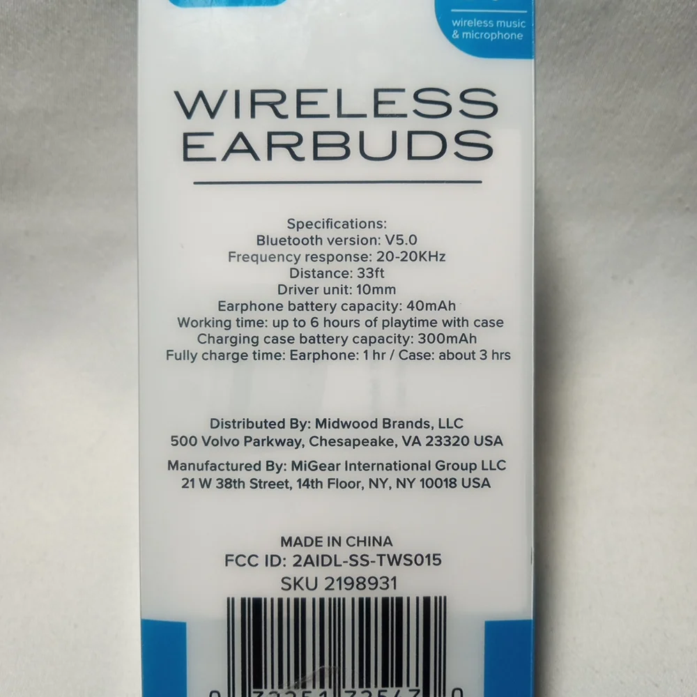 Techiva Wireless Earbuds Bluetooth With White Case And Microphone Fast Pairing🎧